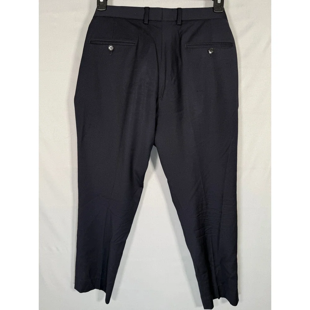 J.Crew Ludlow Navy Blue Four Season‎ Wool Blend Slim Dress Pants Mens 32x30